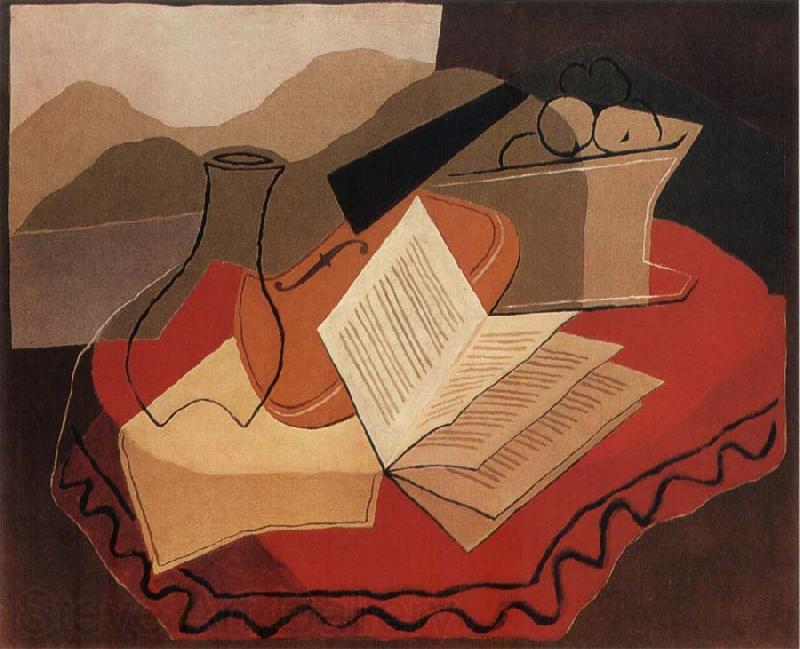 Juan Gris The Fiddle in front of window